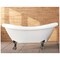 Castello Usa Daphne 69" White Acrylic Clawfoot Tub With Brushed Nickel Feet CB-26-69-W-T-BN - alternate 7